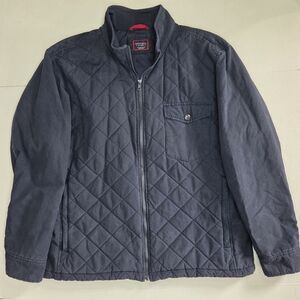 Untuckit Mens Marty Quilted City Jacket Size XXL Navy Blue Pockets Full Zip